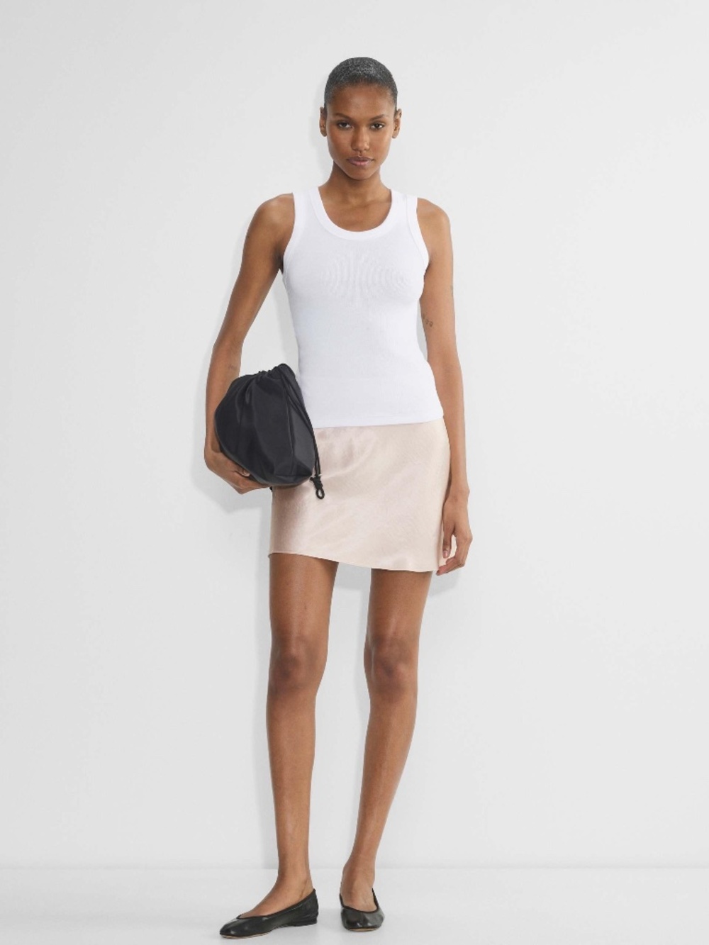 Babaton Slip Satin Mini Skirt